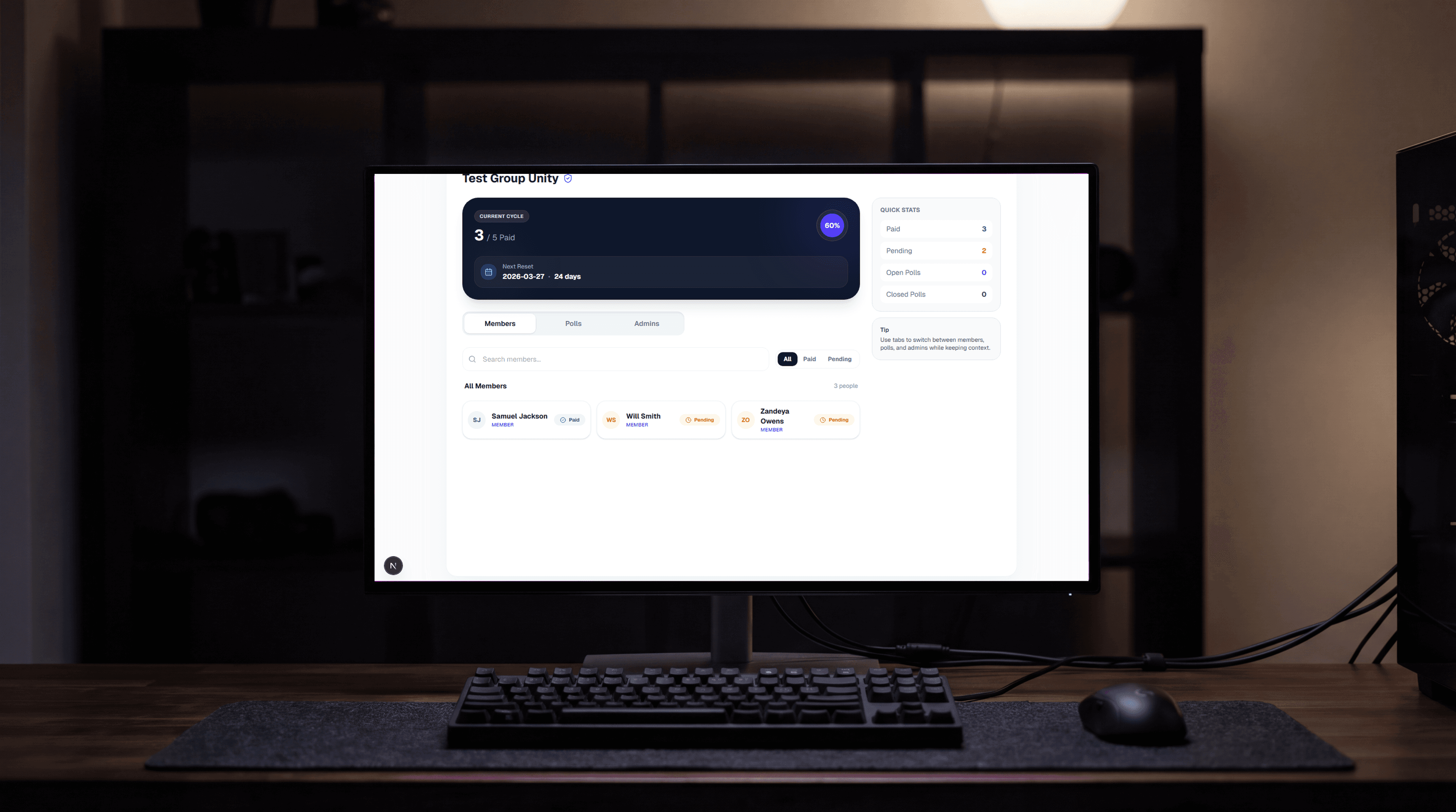Groupwide dashboard screenshot